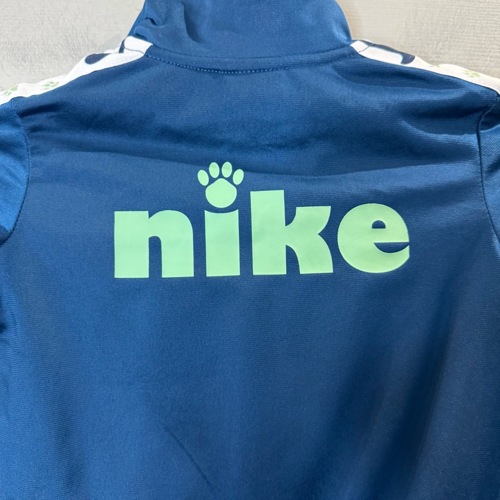 Nike Blue Track Jacket with Green Logo Size 2T - Picture 10 of 11